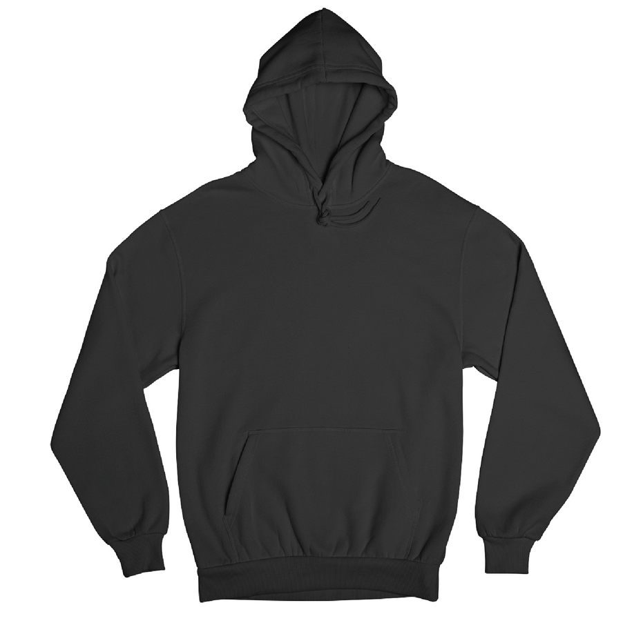 Black hoodie blank for customization