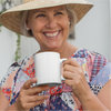 Blank white ceramic mug ready for custom design