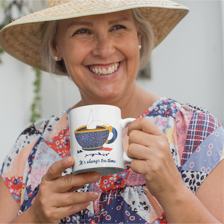 Custom ceramic mug with personalized design example