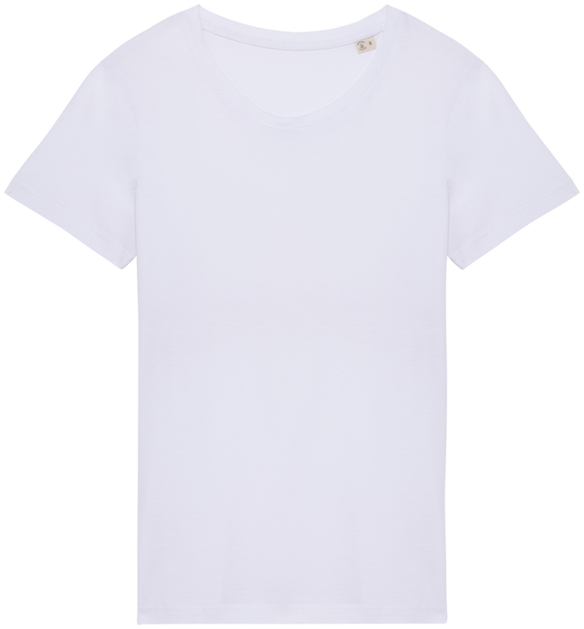 White women's fitted t-shirt blank for customization