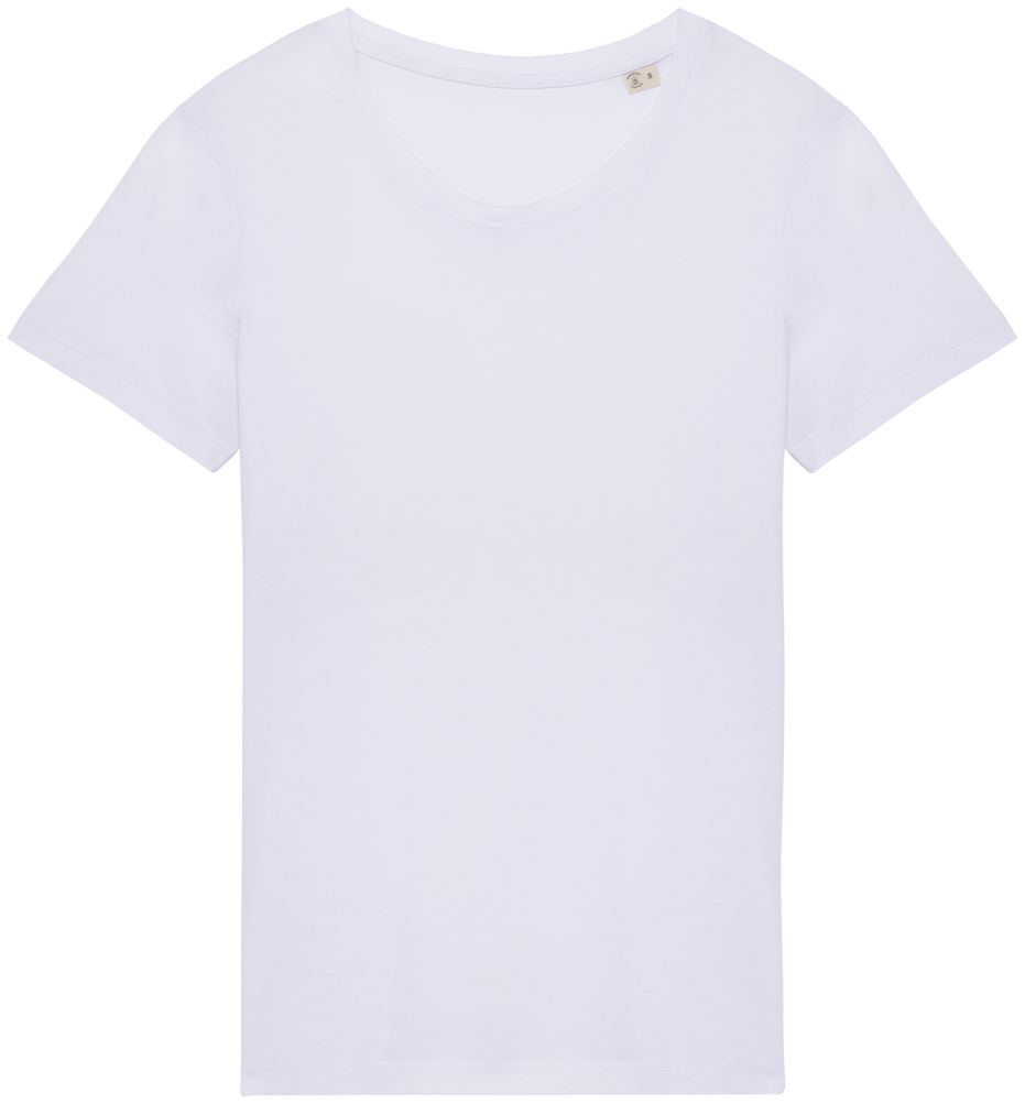 White women's fitted t-shirt blank for customization