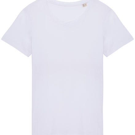White women's fitted t-shirt blank for customization