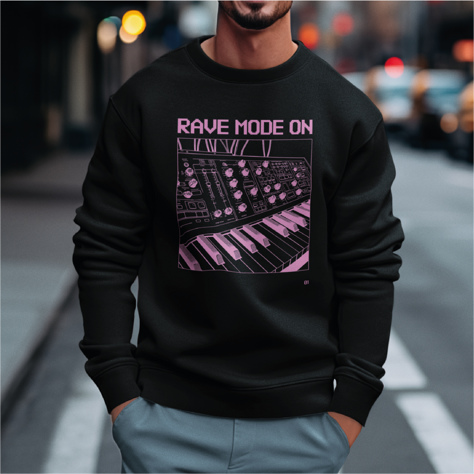 Custom printed sweatshirt with example design