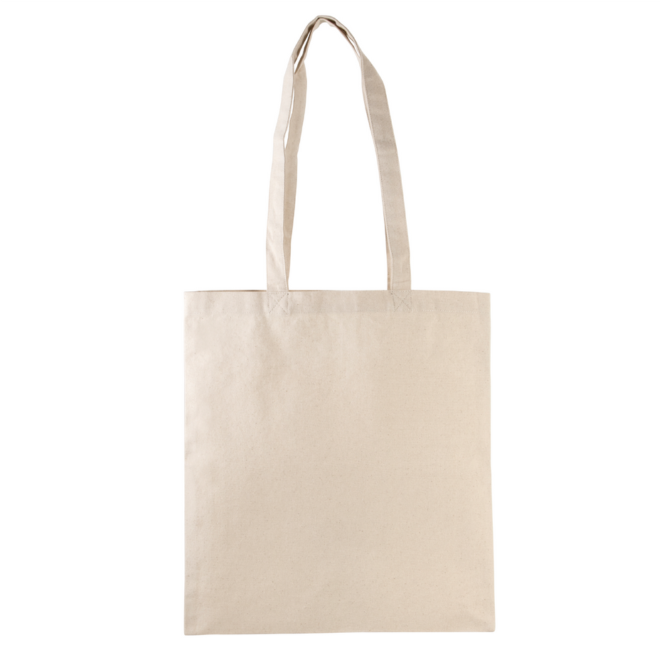 Natural raw canvas tote bag blank for customization