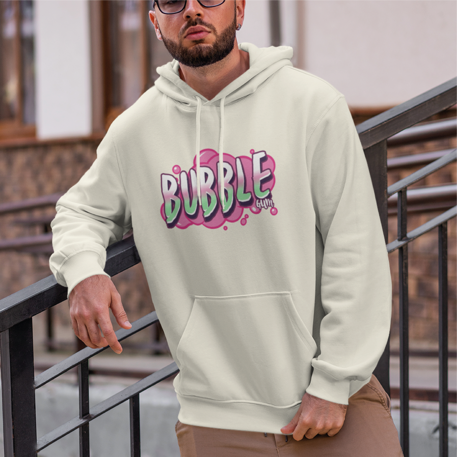 Custom printed hoodie with example design
