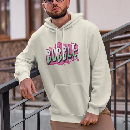 Custom printed hoodie with example design