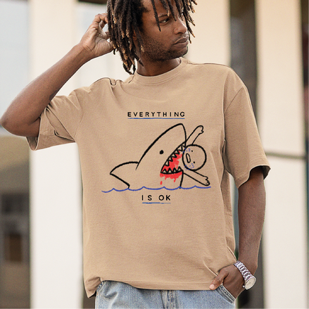 Custom printed oversize t-shirt with example design
