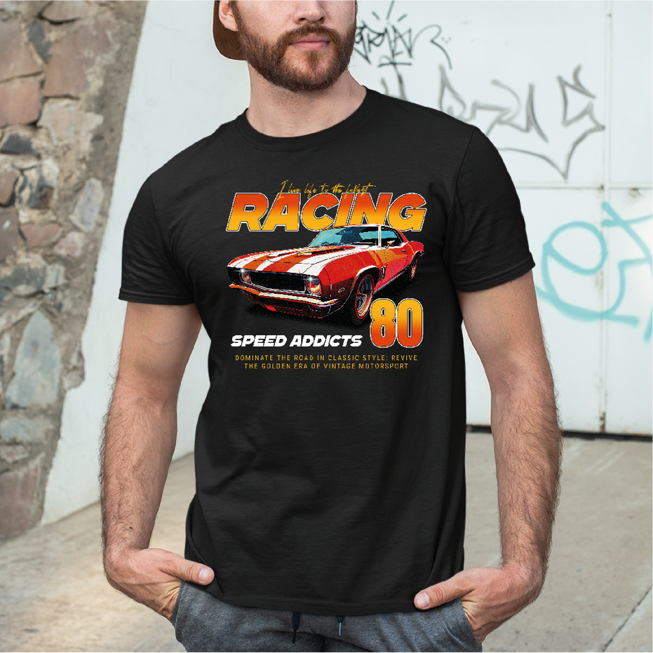 Custom printed unisex t-shirt with example design